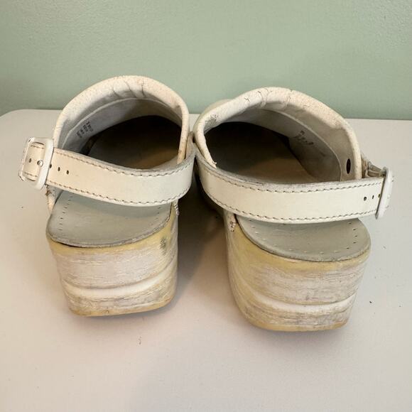 Dansko Ingrid Clogs 39 8.5-9 Medical Nurse Professional Leather Slingback White - Picture 8 of 8